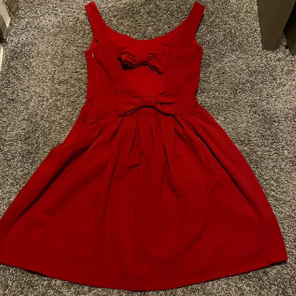 Betsey Johnson red dress with peep hole back